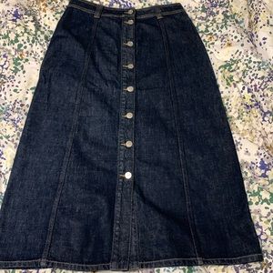 Ganni Maxi Denim Skirt